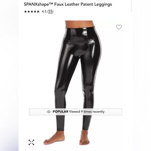 SPANX Faux Leather Patent Leggings